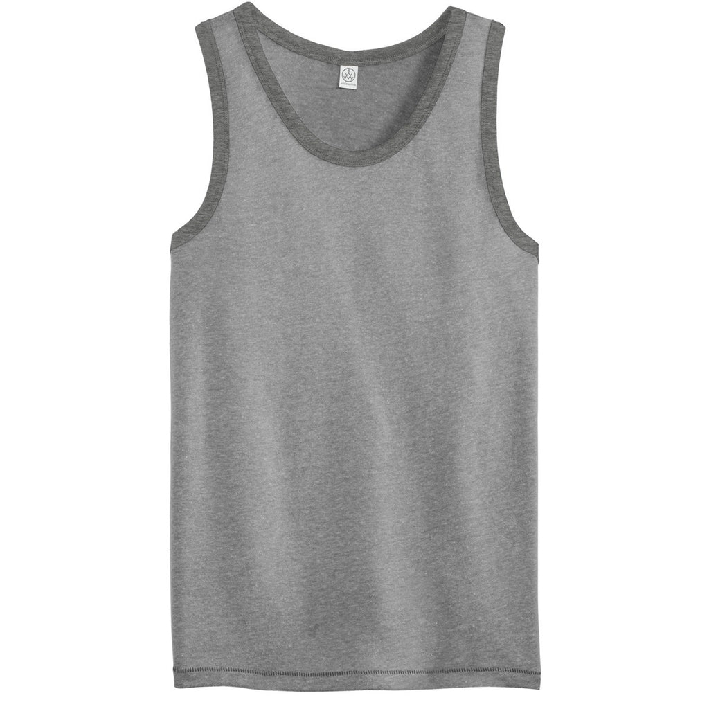 Alternative Apparel Men's Smoke/Vintage Coal Keeper Vintage 50/50 Tank