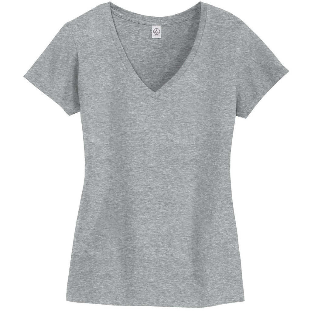 Alternative Apparel Women's Heather Grey Legacy V-Neck T-Shirt