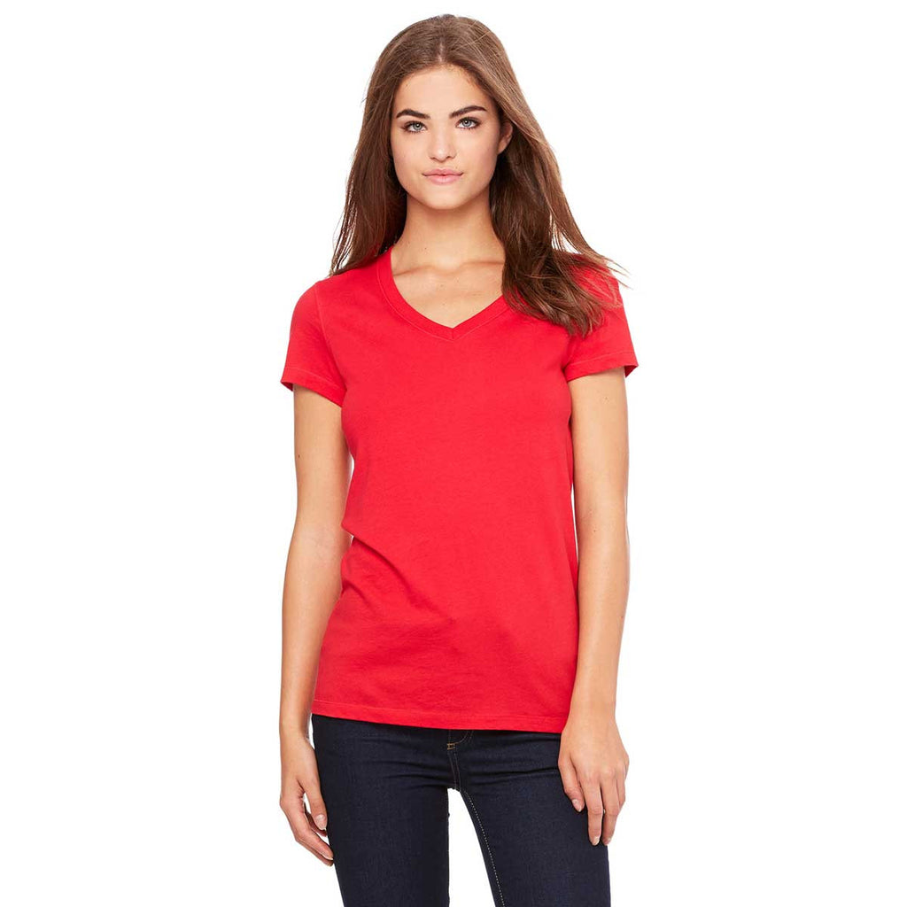 red cotton t shirt womens