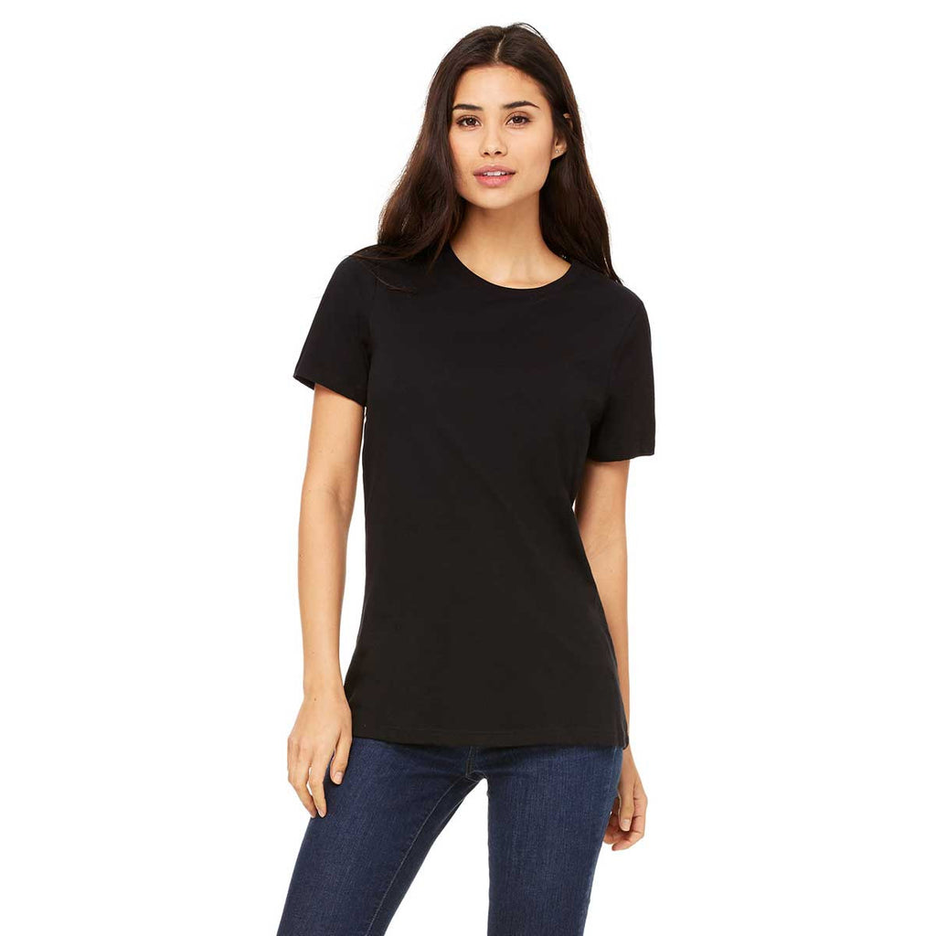 Download Bella + Canvas Women's Black Relaxed Jersey Short-Sleeve T ...