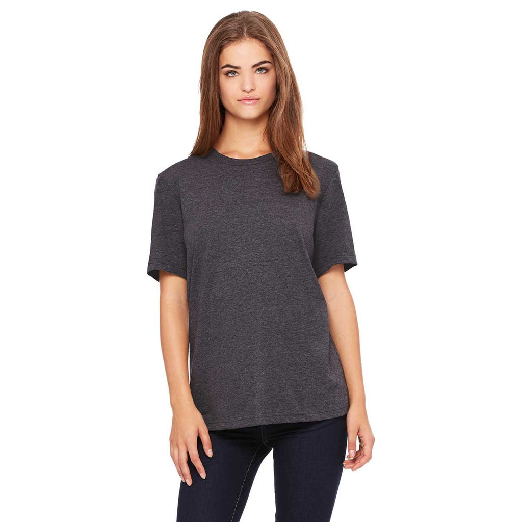 Bella + Canvas Women's Dark Grey Heather Relaxed Jersey Short-Sleeve T