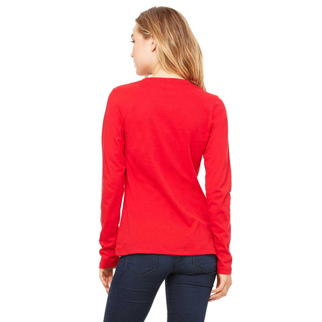 Download Bella + Canvas Women's Red Jersey Long-Sleeve T-Shirt