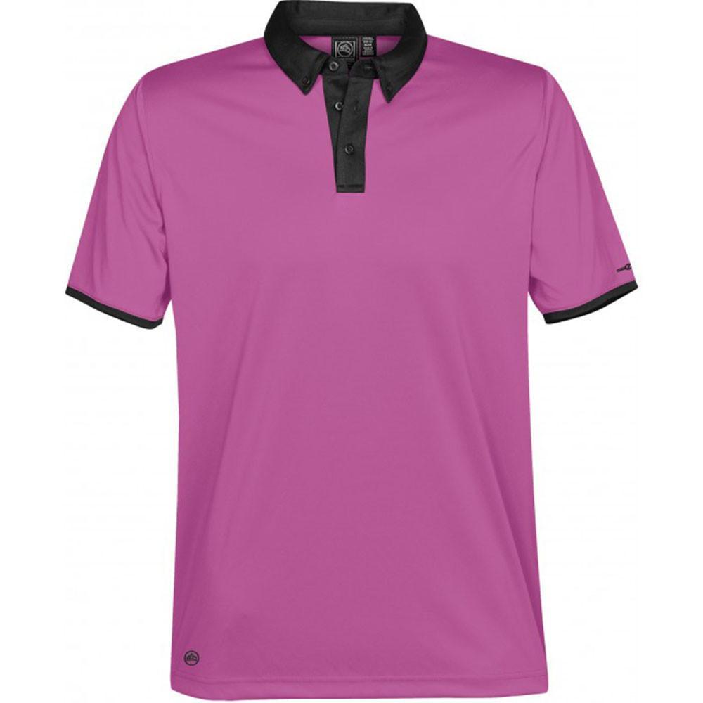 black and pink polo shirt