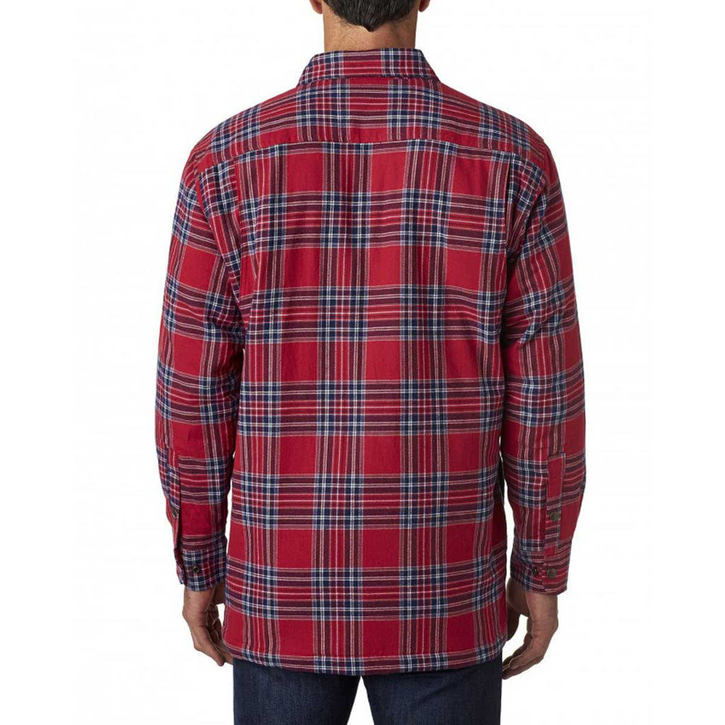 mens flannel shirt jacket with quilted lining