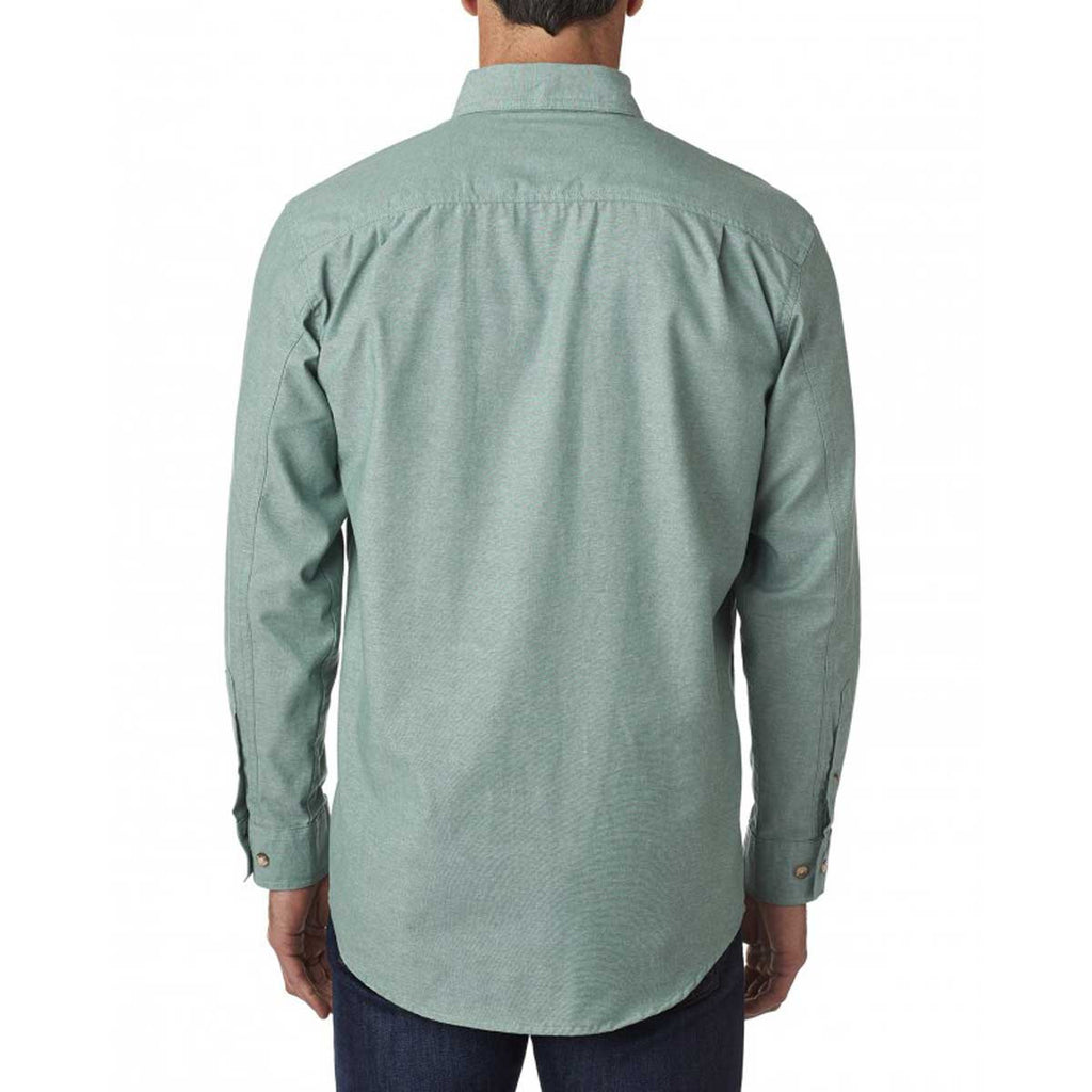 Backpacker Men's Green Yarn Dyed Chambray Shirt