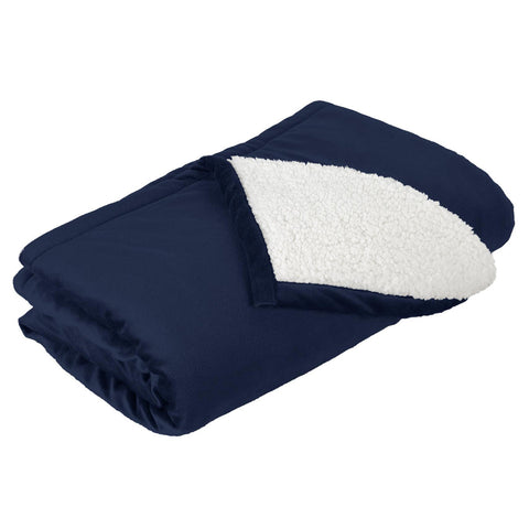 Port Authority BP43 50/" x 60/" Flannel Sherpa Blanket