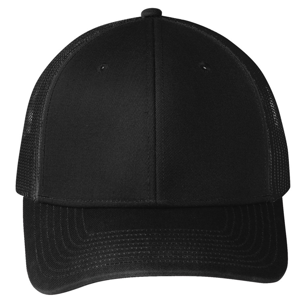 Download Port Authority Black Snapback Trucker Cap