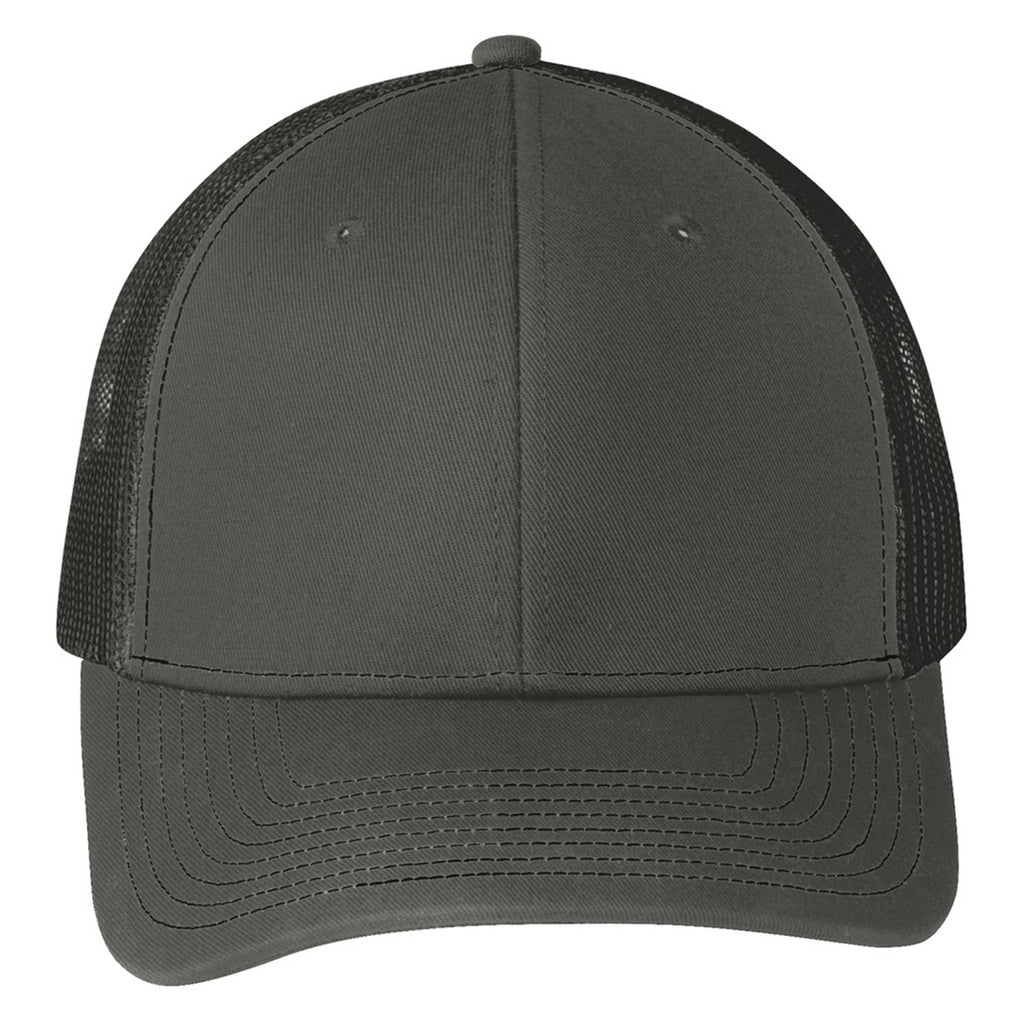 Download Port Authority Grey Steel Snapback Trucker Cap