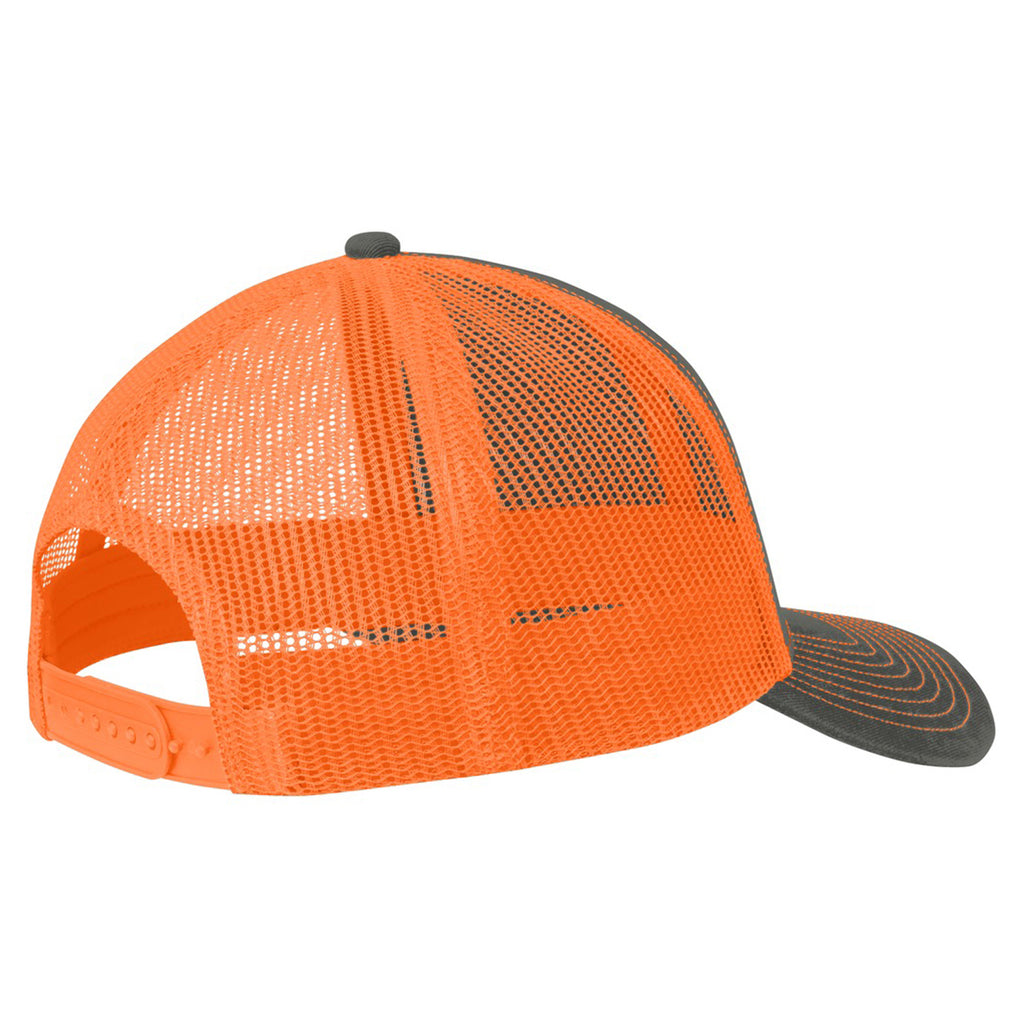 grey and orange snapback hats