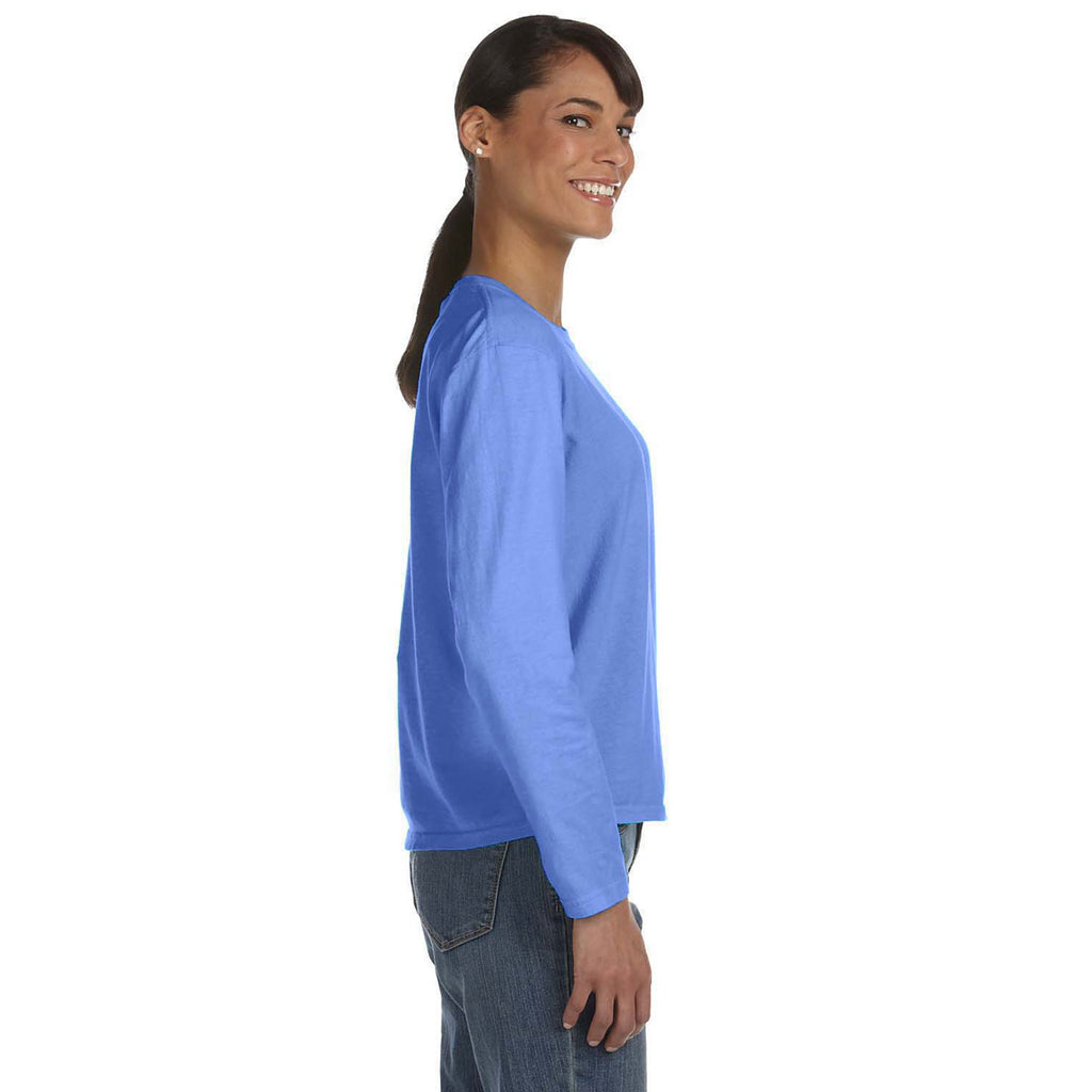 Comfort Colors Women's Flo Blue 5.4 Oz. Long-Sleeve T-Shirt