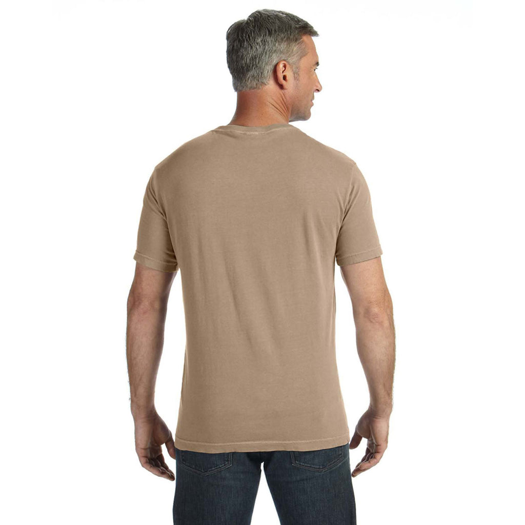 Download Comfort Colors Men's Khaki 5.4 Oz. V-Neck T-Shirt