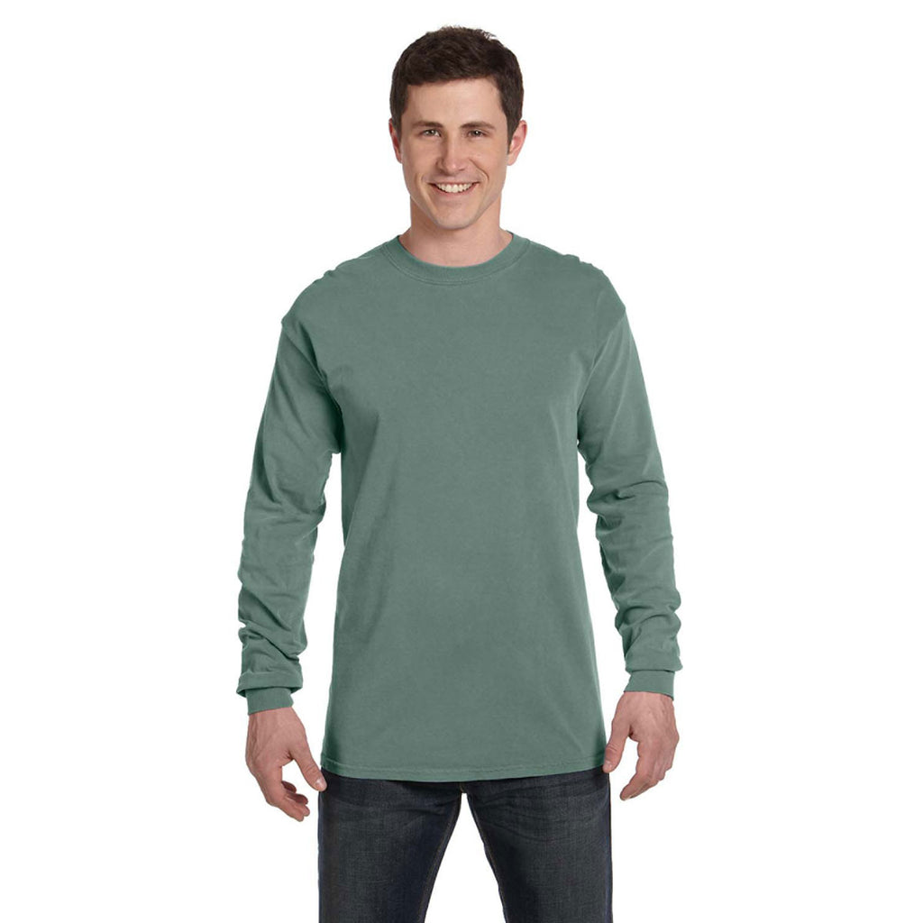 Comfort Colors Men S Light Green 6 1 Oz Long Sleeve T Shirt