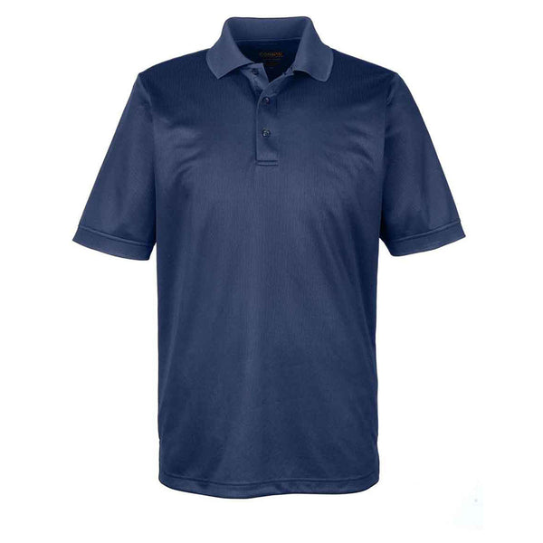 Core 365 Men's Classic Navy Pilot Textured Ottoman Polo