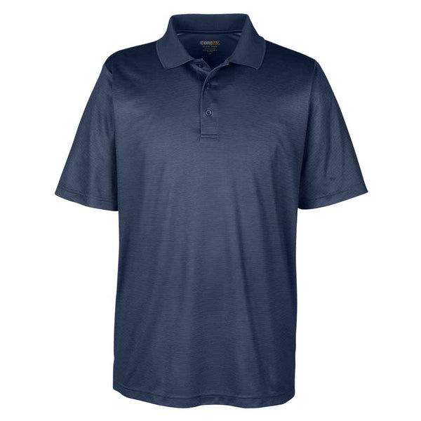 Core 365 Men's Classic Navy/Carbon Express Microstripe Performance Piq