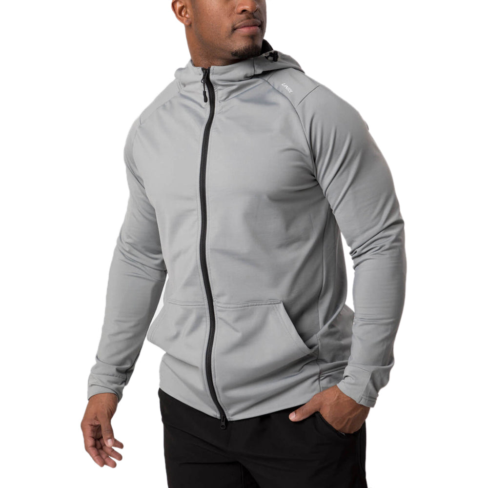 UNRL Unisex Grey Cross-Up Hoodie