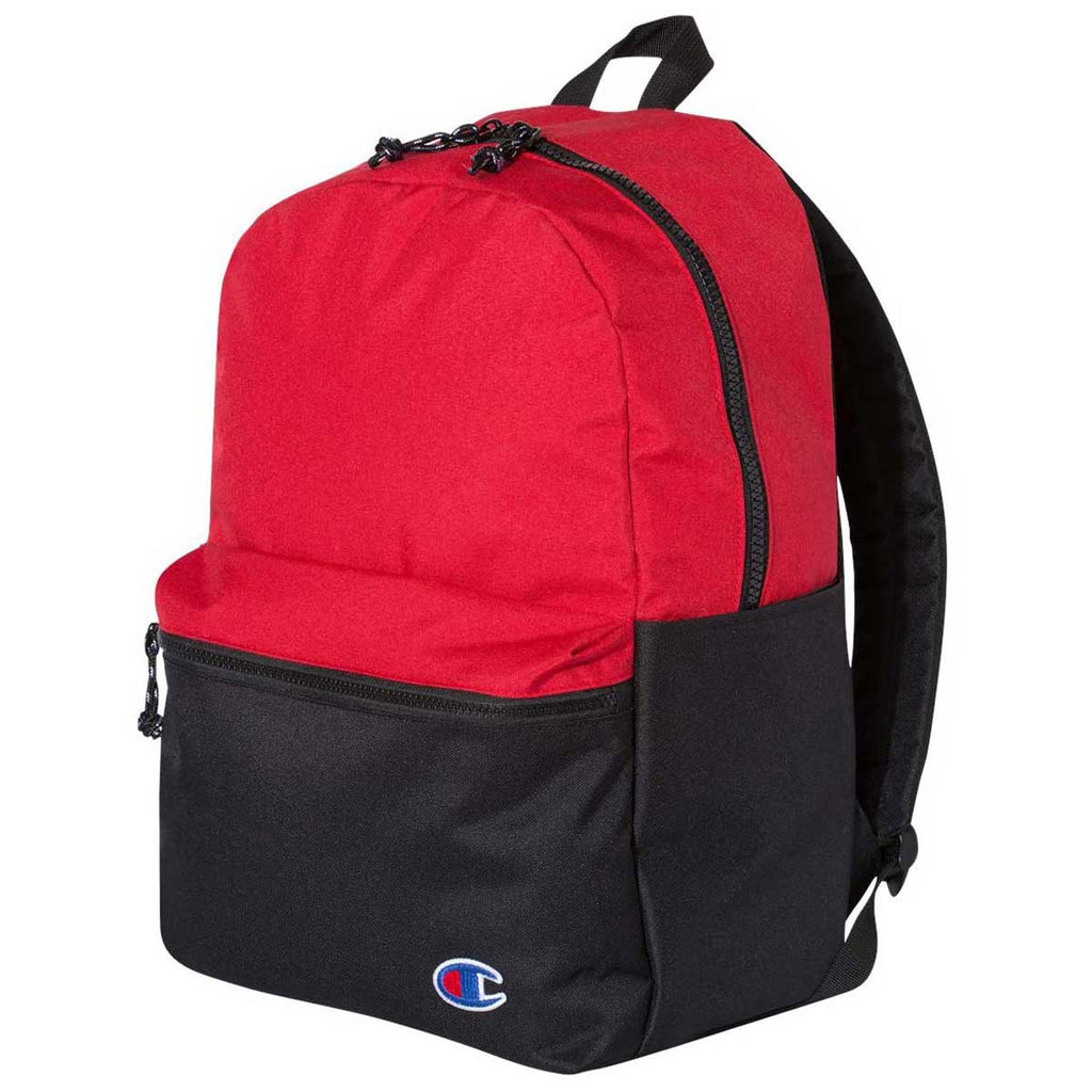 champion backpack red and black