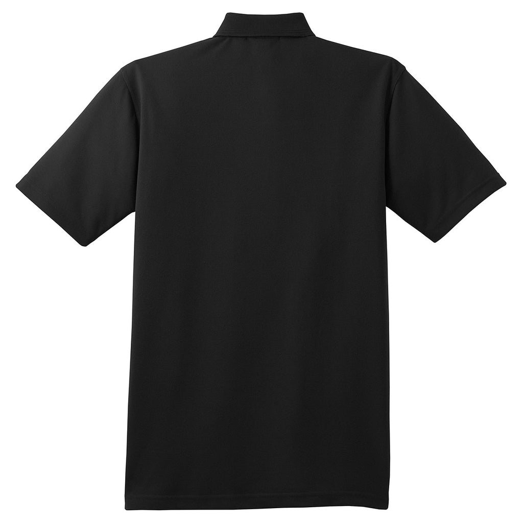 CornerStone Men's Black Industrial Pocket Pique Polo