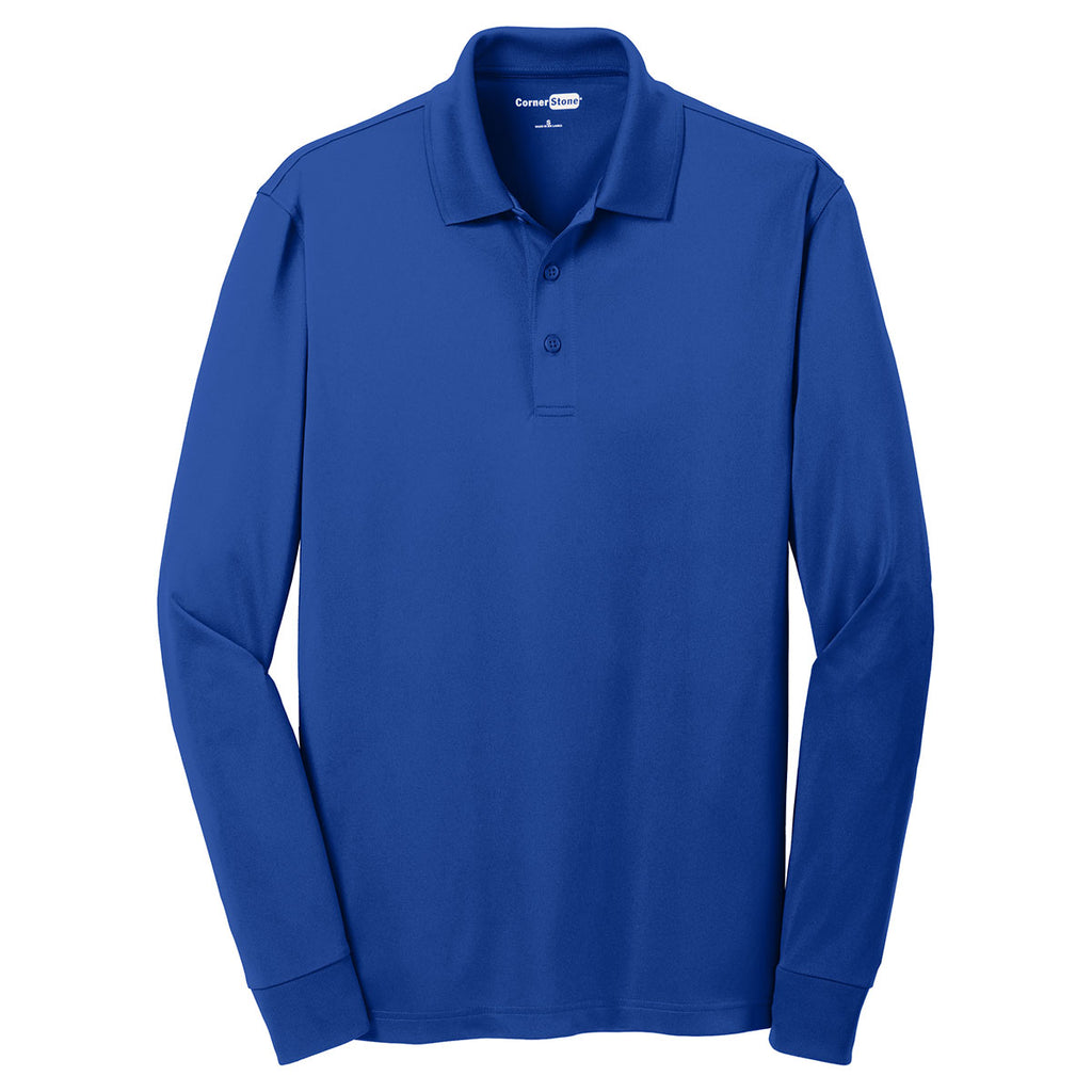 Cornerstone Royal Blue Select Snag-Proof Long Sleeve Polo