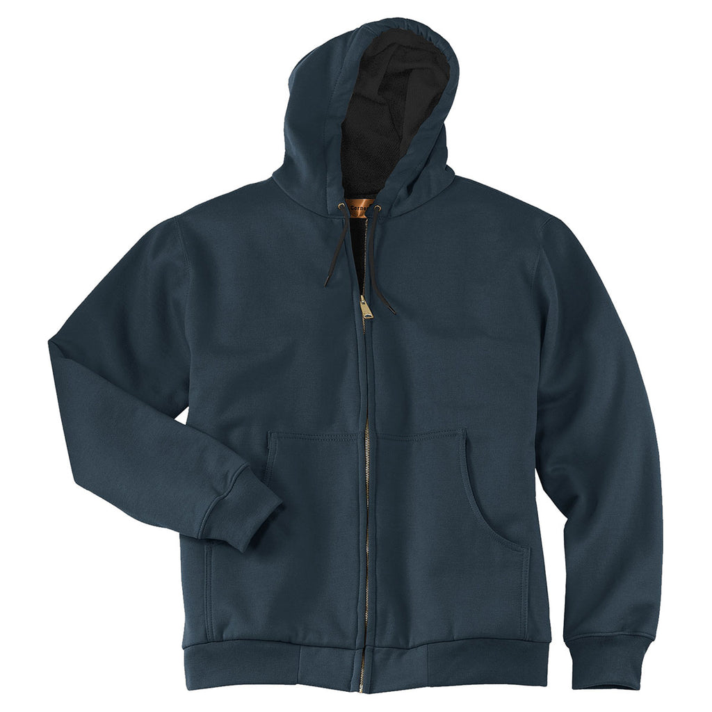 Download CornerStone Men's Navy Heavyweight Full-Zip Hooded ...