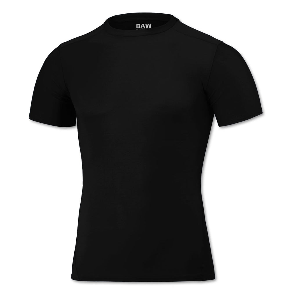 Download Baw Men S Black Compression Cool Tek Shirt