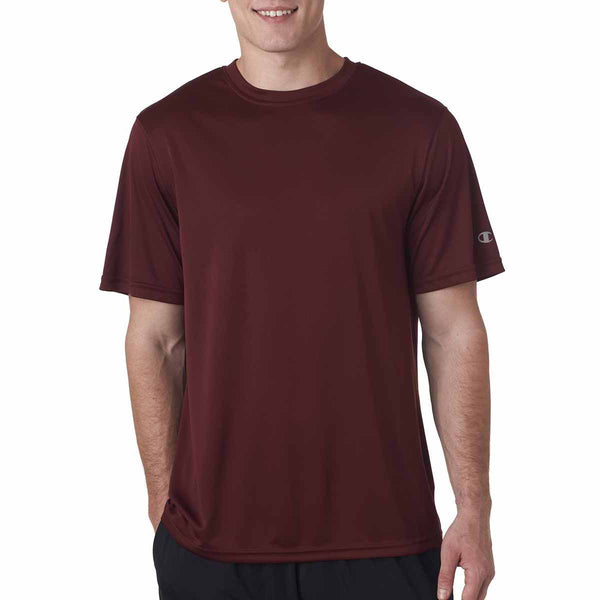 Champion Men's Maroon Double Dry 4.1-Ounce Interlock T-Shirt