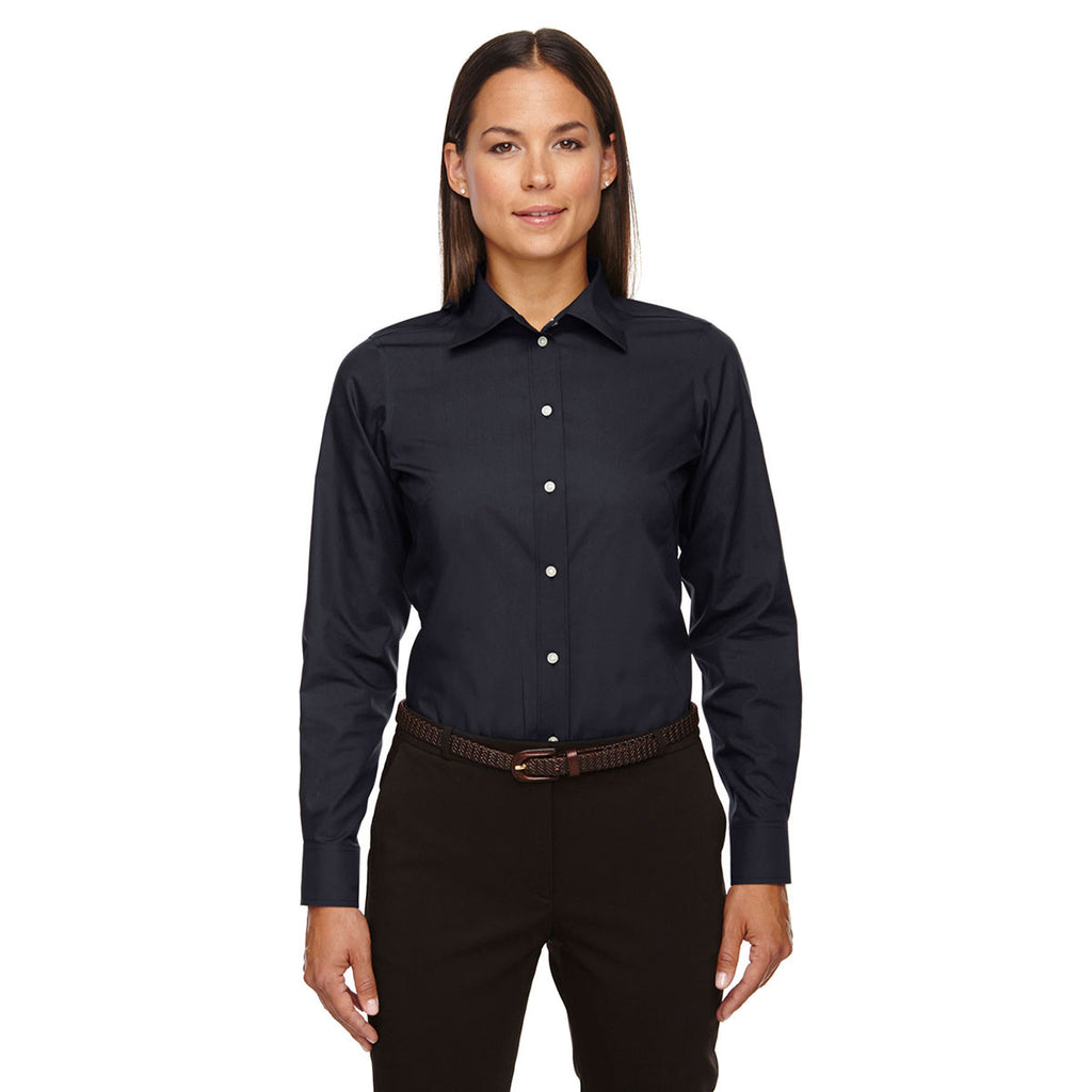 Devon & Jones Women's Black Crown Collection Solid Broadcloth