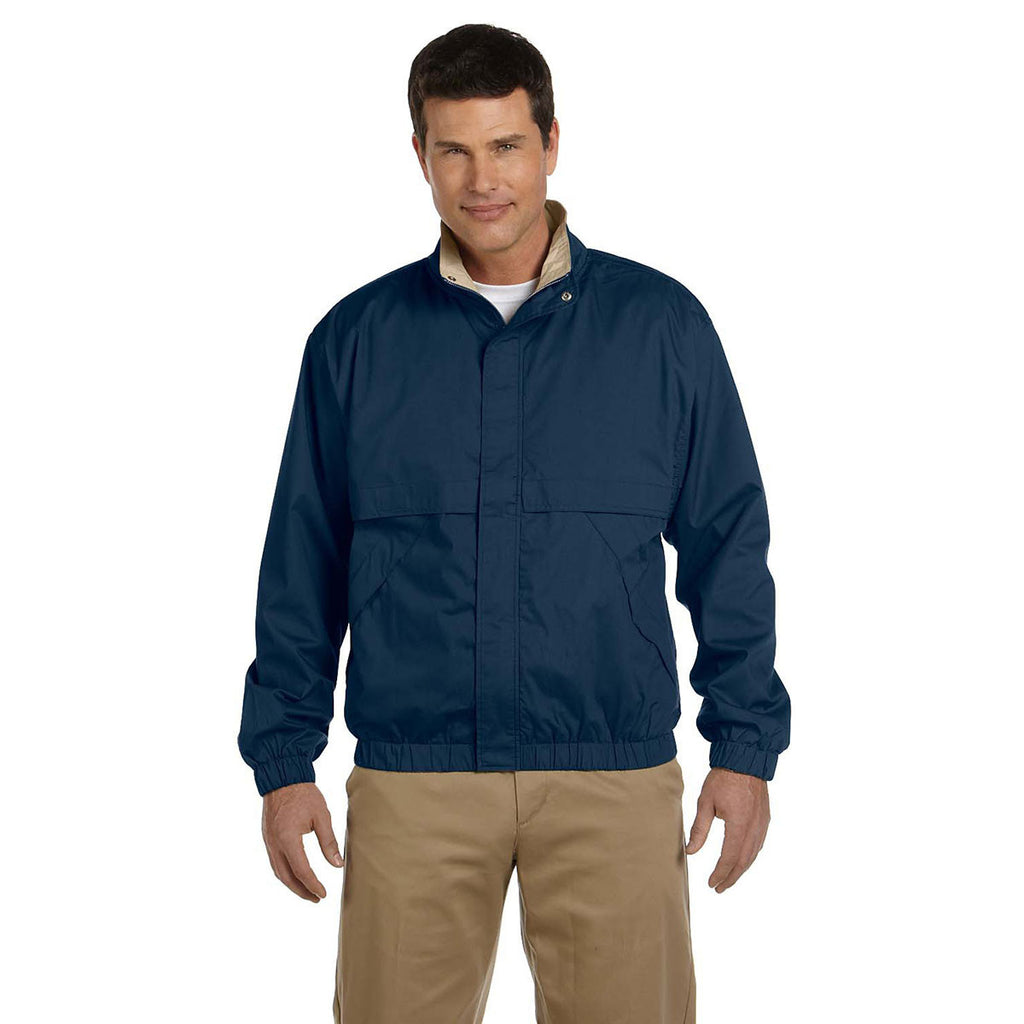 Devon & Jones Men's Navy/Khaki Clubhouse Jacket