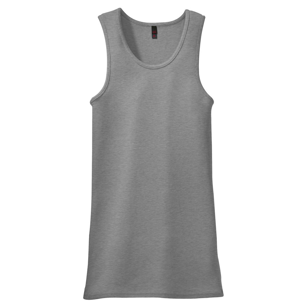 District Women's Heathered Steel 2x1 Rib Tank