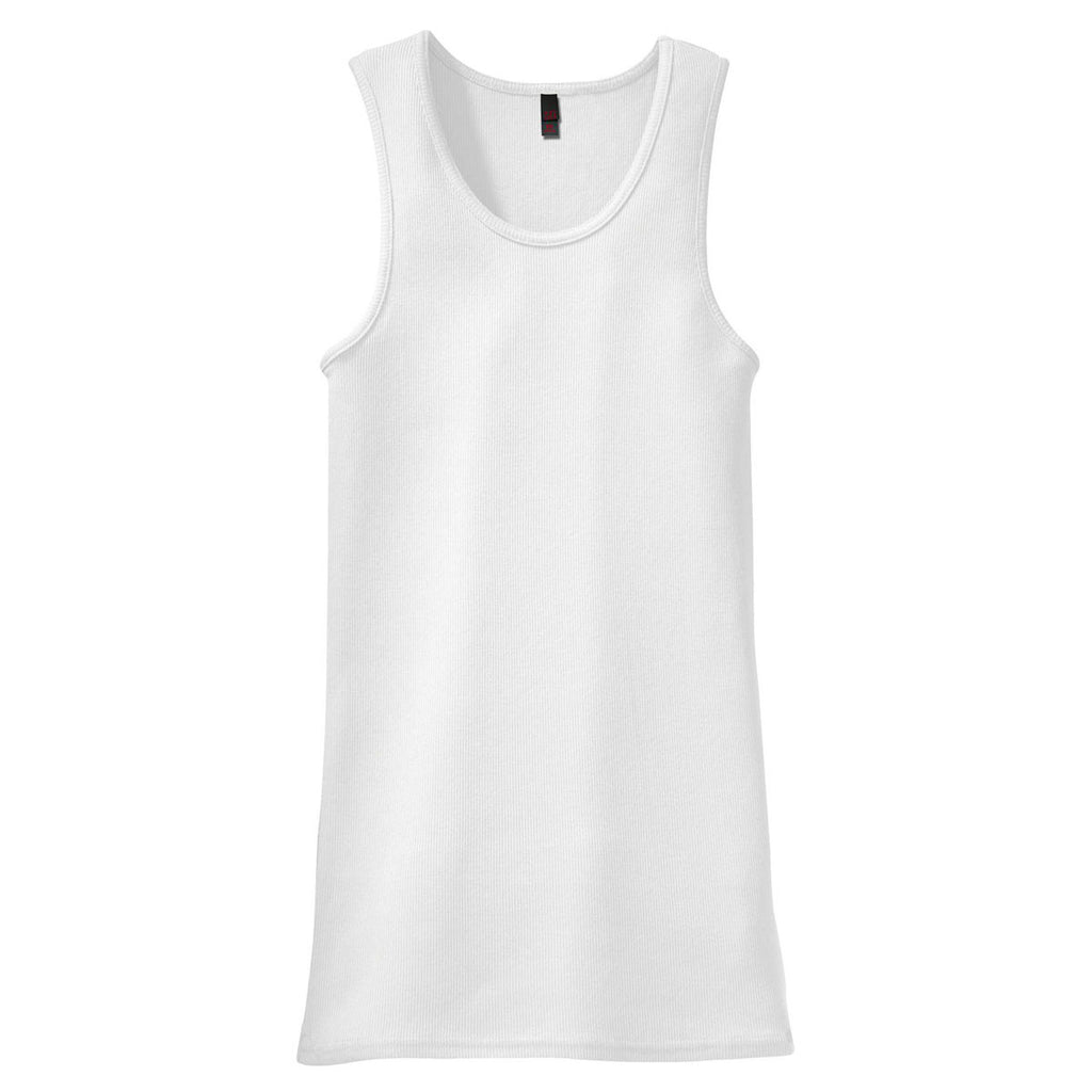 District Women's White 2x1 Rib Tank