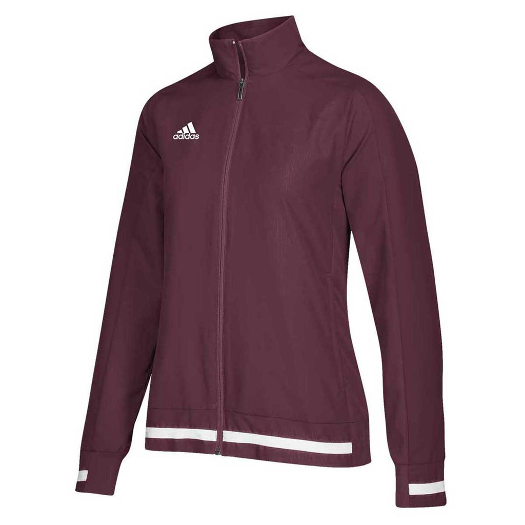 maroon adidas jacket womens