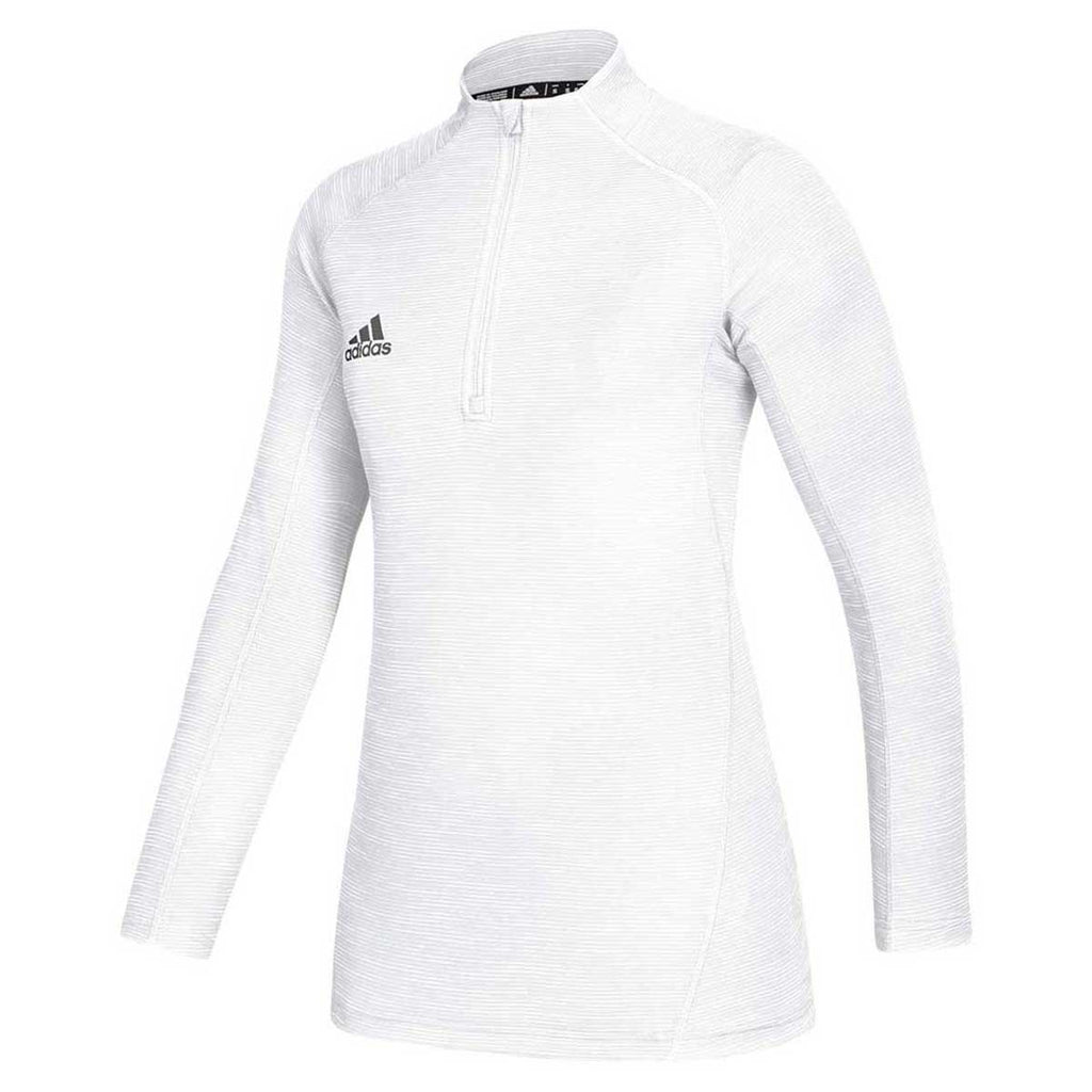 adidas white quarter zip