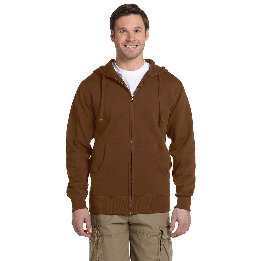 brown full zip hoodie