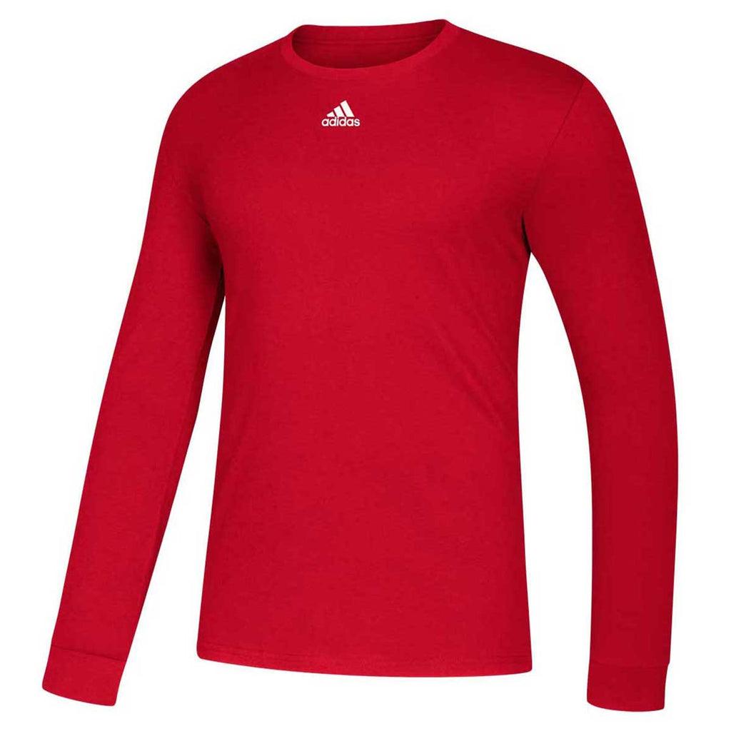 adidas red long sleeve shirt