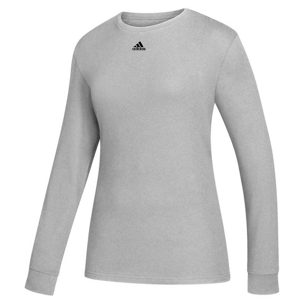 grey adidas long sleeve top womens