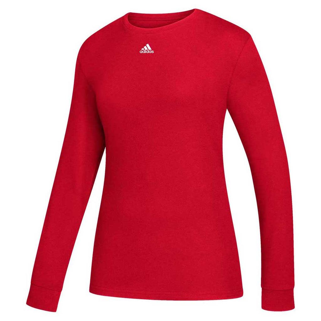 red adidas shirt womens