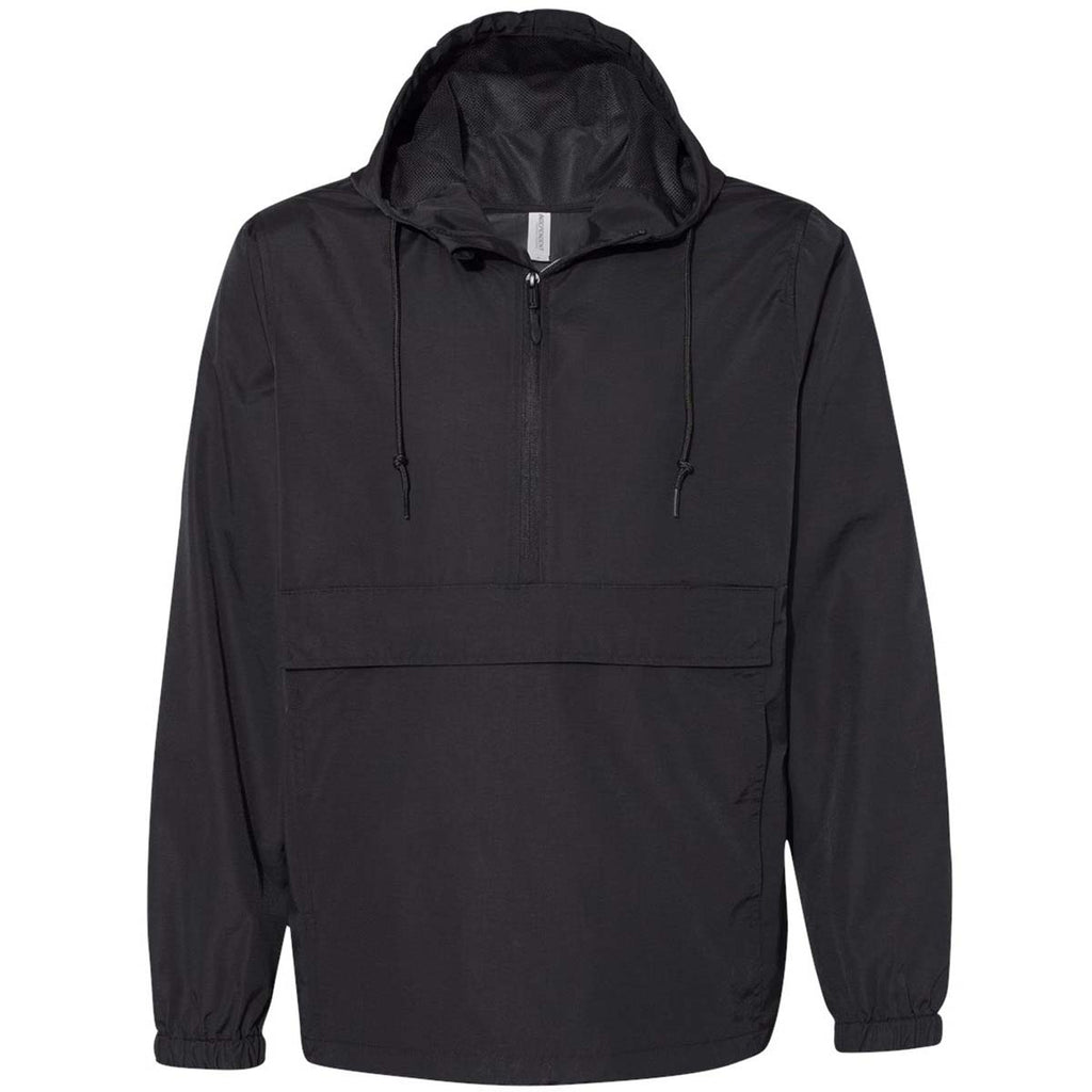 Download Independent Trading Co Unisex Black Water Resistant Anorak Jacket