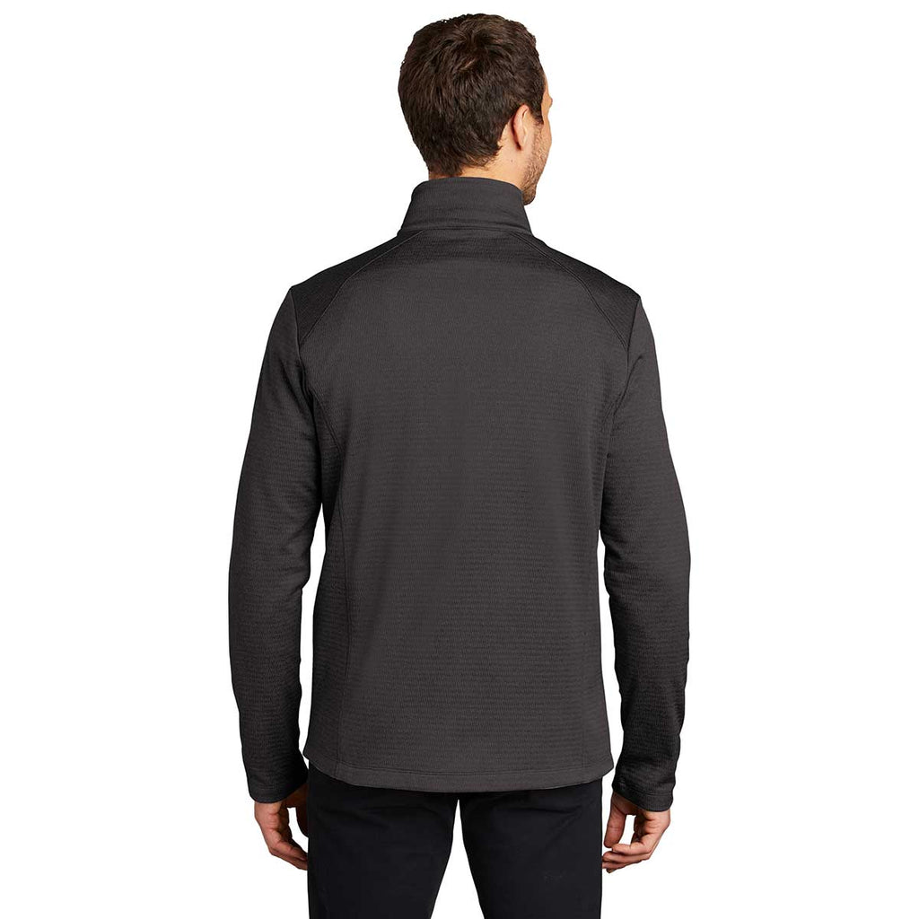 Port Authority Men's Dark Charcoal Heather Diamond Fleece Quarter Zip