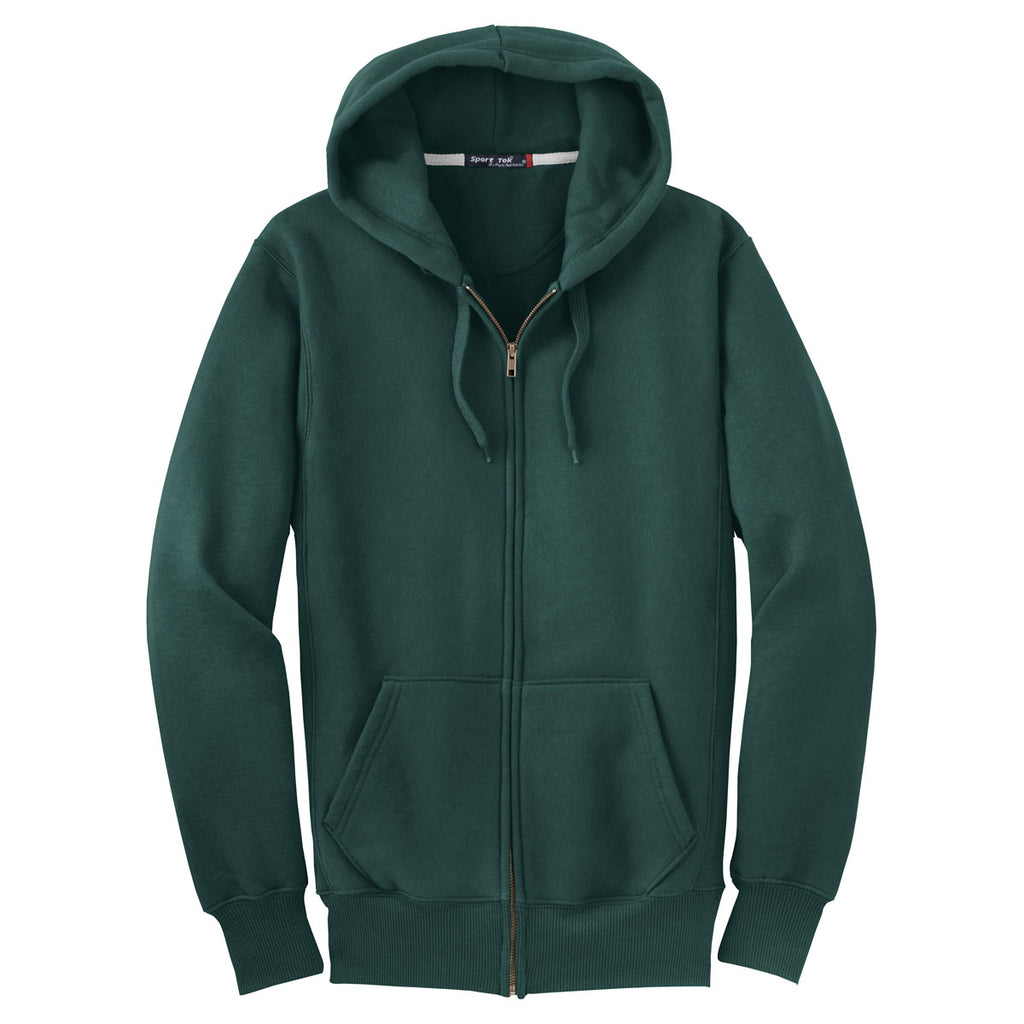 green zip hoodie mens