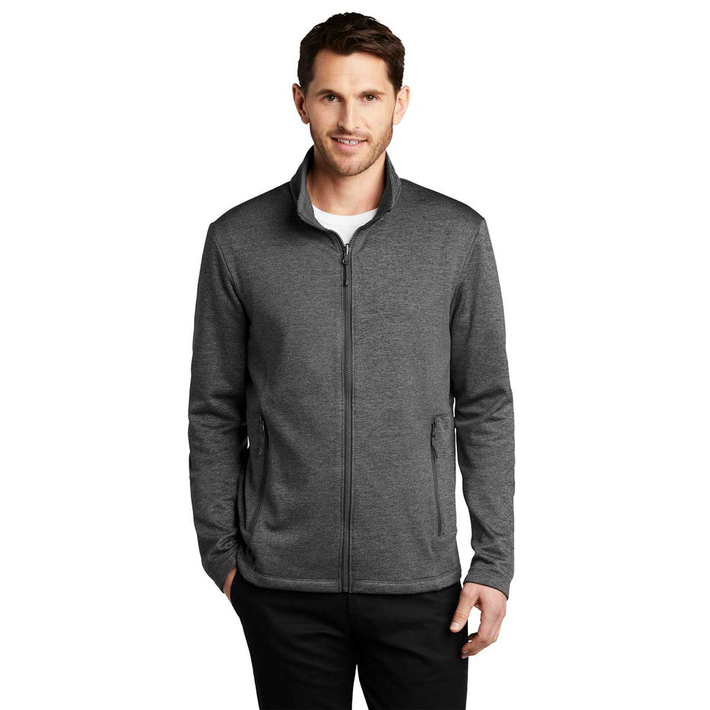 Port Authority Men's Sterling Grey Heather Collective Striated Fleece