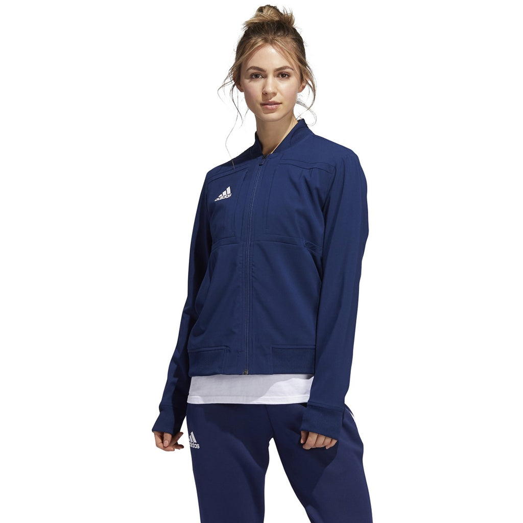 adidas navy blue jacket womens