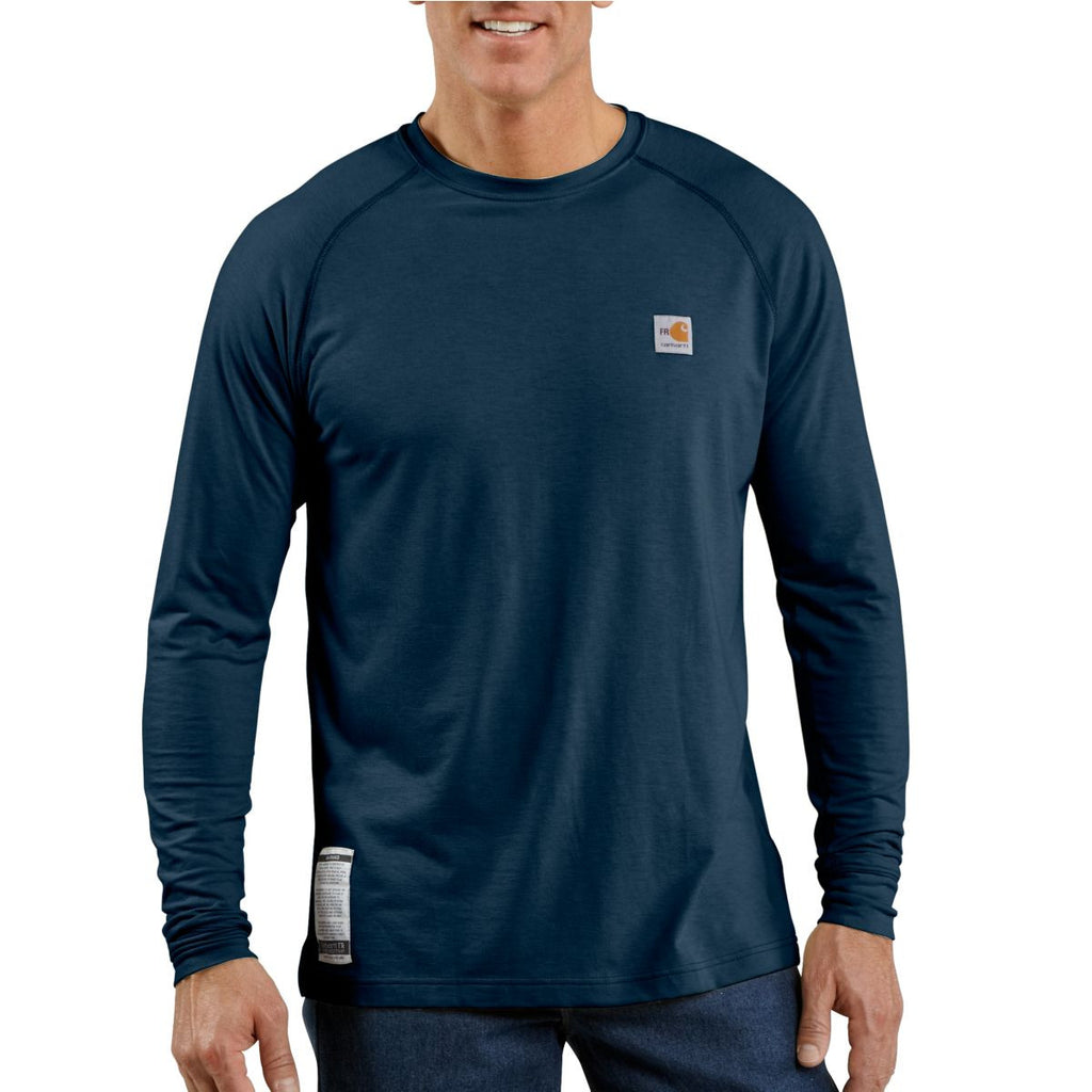 Carhartt Men's Dark Navy Flame-Resistant Force Long Sleeve T-Shirt