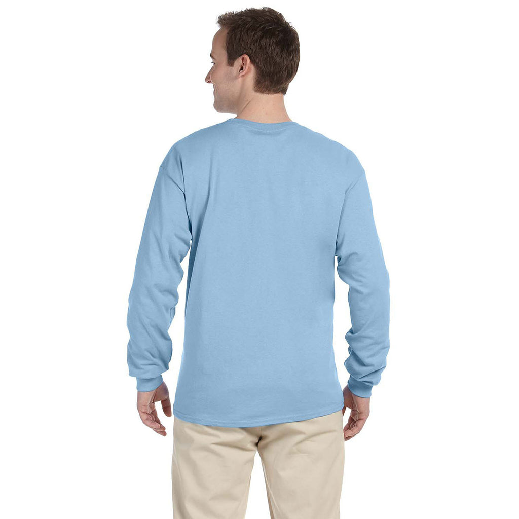 Gildan Men's Light Blue Ultra Cotton Long Sleeve T-Shirt