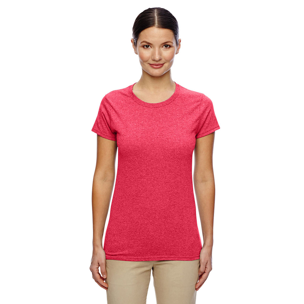 gildan heather red t shirt