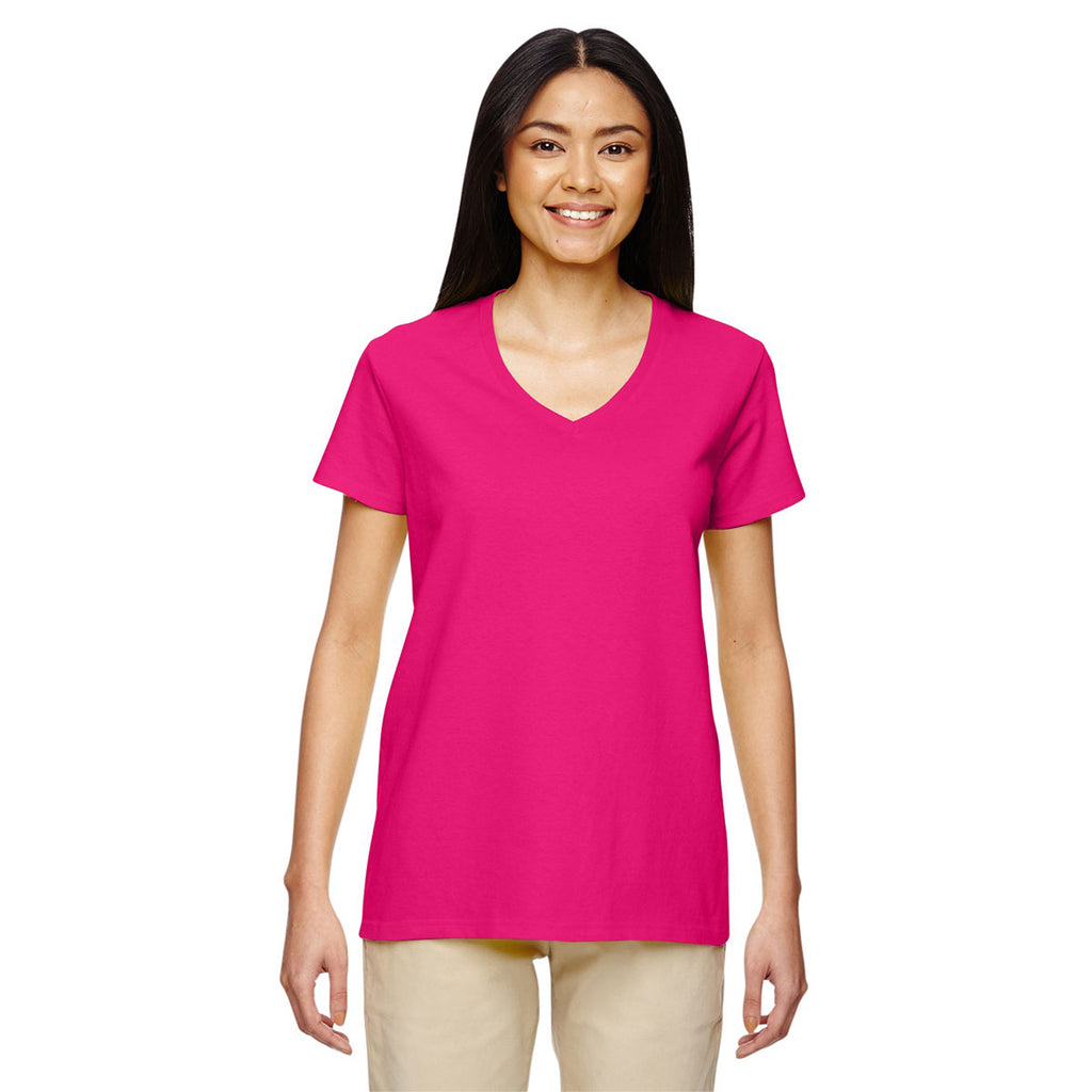 Gildan Womens Heliconia 53 Oz V Neck T Shirt 3224