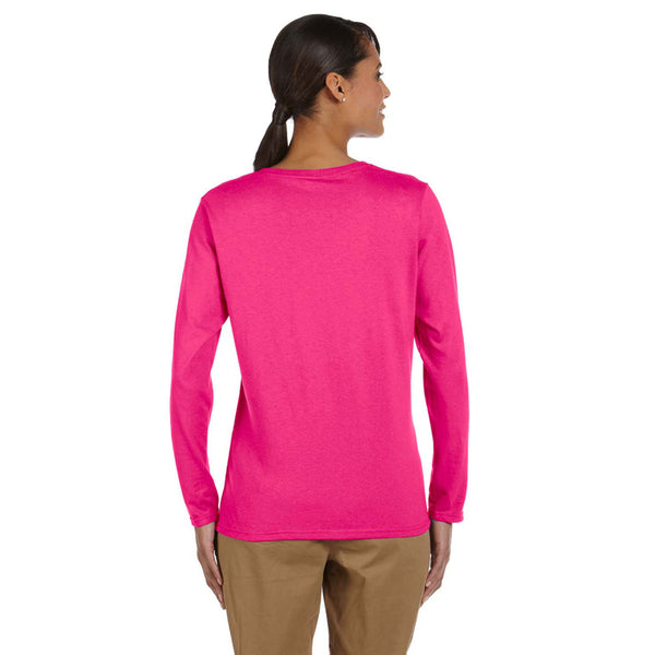 Gildan Womens Heliconia Heavy Cotton 53 Oz Long Sleeve T Shirt 0613