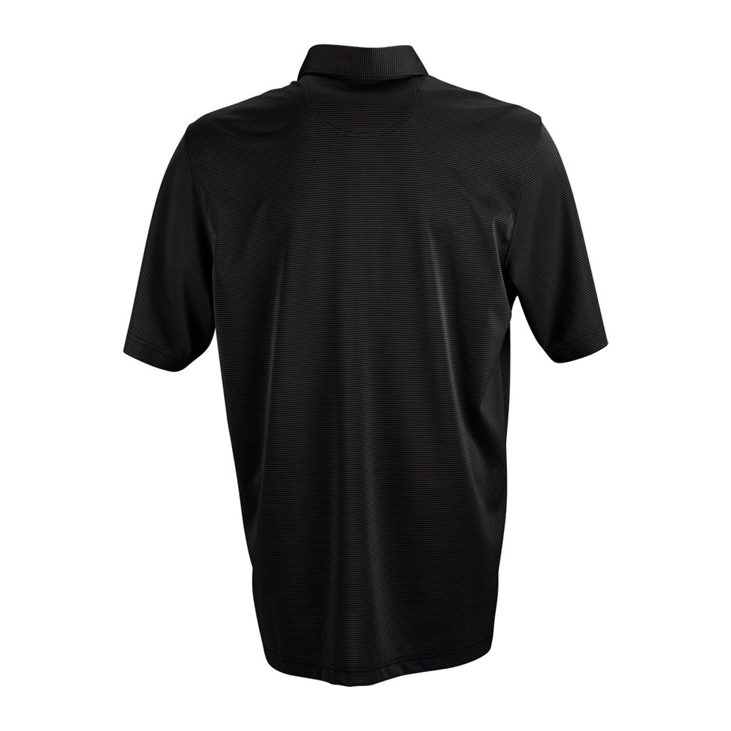 Greg Norman Men's Black Play Dry ML75 Tonal Stripe Polo