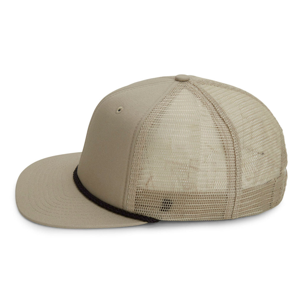 Download Paramount Apparel Khaki/Black Foam Front Mesh Back Rope Cap