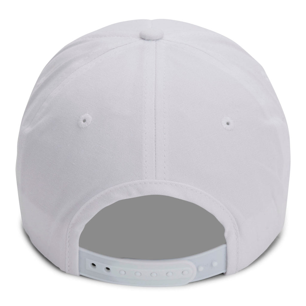 Paramount Apparel White Five Panel Foam Backed Canvas Cap