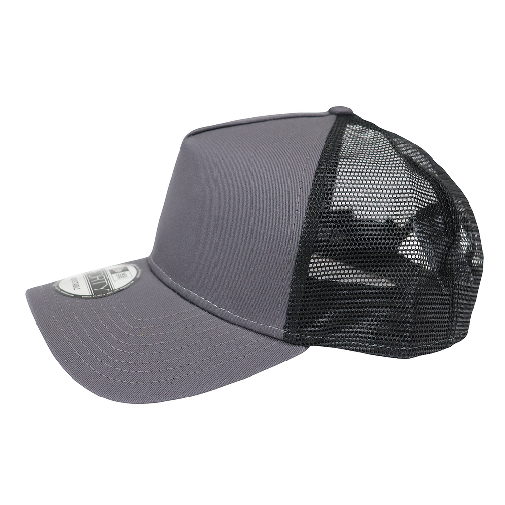 Download New Era Graphite/Black Snapback Mesh Back Trucker Cap