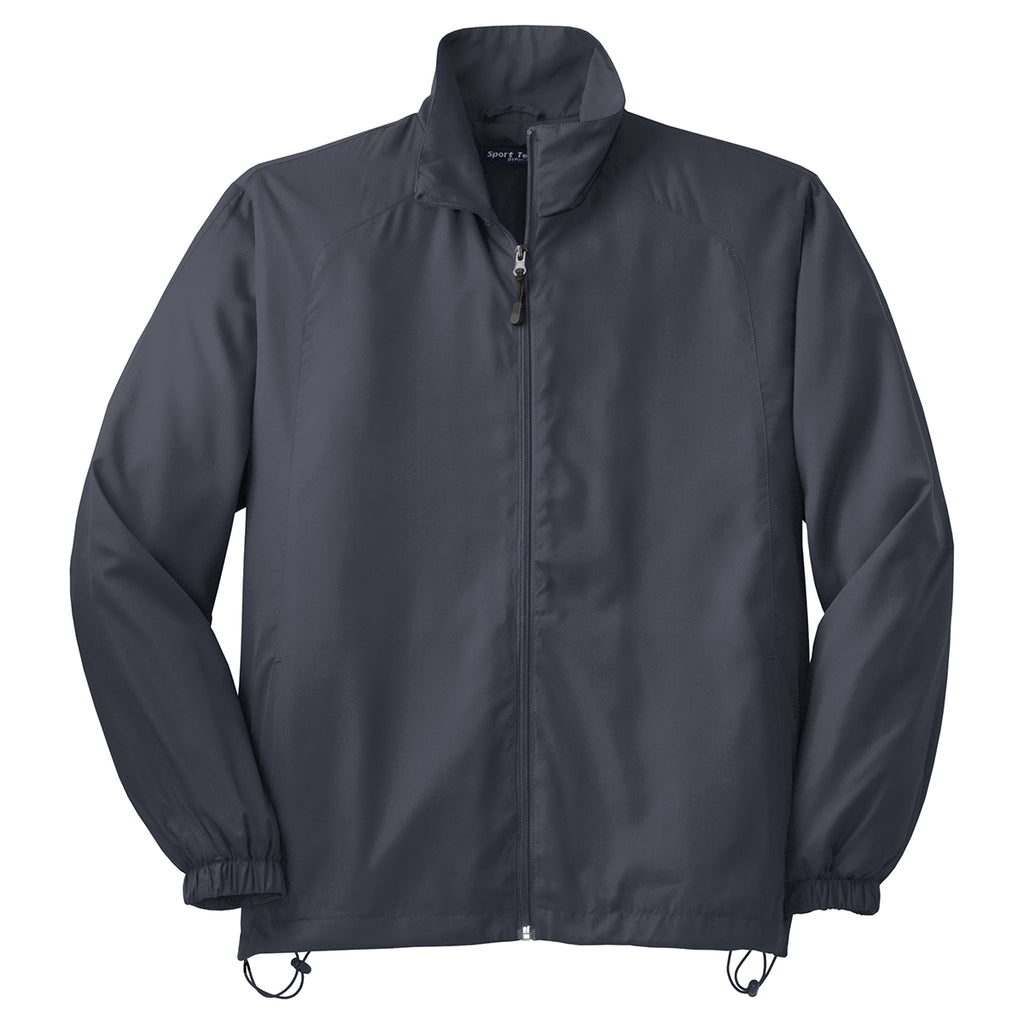 Download Sport-Tek Men's Graphite Grey Full-Zip Wind Jacket